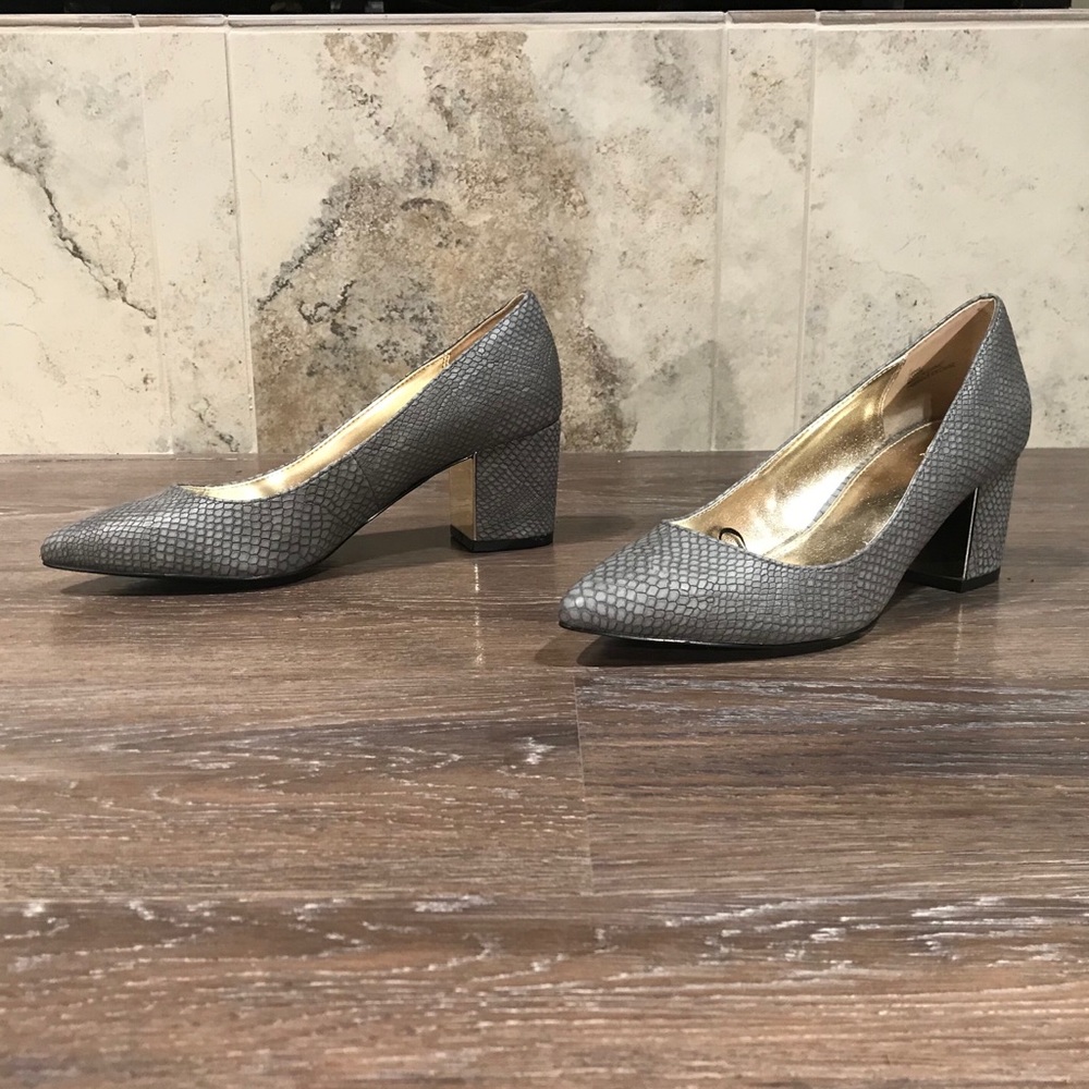 Vintage Sears Faux Snake Skin Heels, Size 7